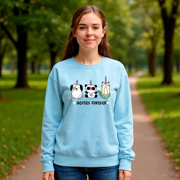 Women’s Cartoon Print Winter Sweatshirt