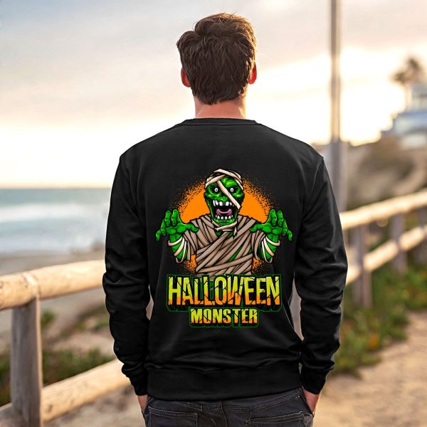 Monster Men’s Back Print Sweatshirt For Winter