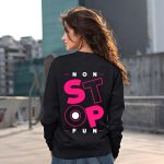 Non Stop Fun Women’s Back Print Sweatshirt