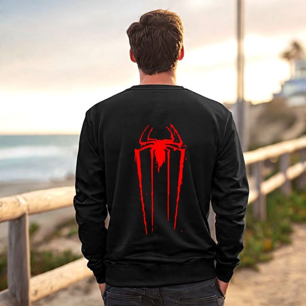 Spider Man Back Print Sweatshirt Winter Wear