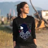 Women’s Black Sweatshirt – Skull Print