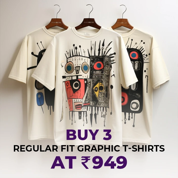 buy 3 regular fit t-shirt @949